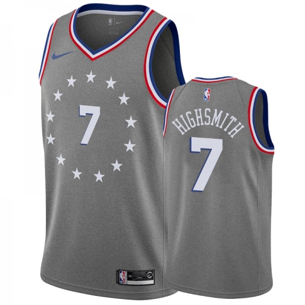 Philadelphia 76ers Haywood Highsmith #7 Gray City Jersey