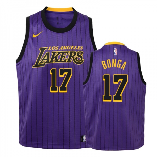 Youth Los Angeles Lakers #17 Isaac Bonga City Jersey