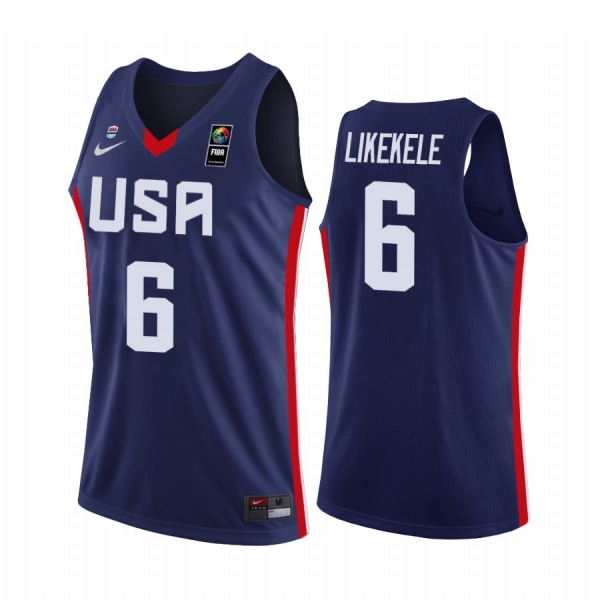 USA Team #6 Isaac Likekele FIBA Basketball World Cup Jersey