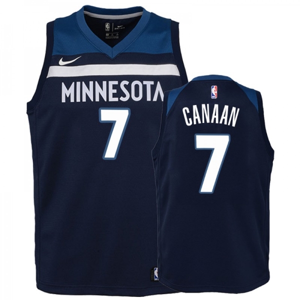 Youth Minnesota Timberwolves Isaiah Canaan #7 Navy 18-19 Icon Jersey