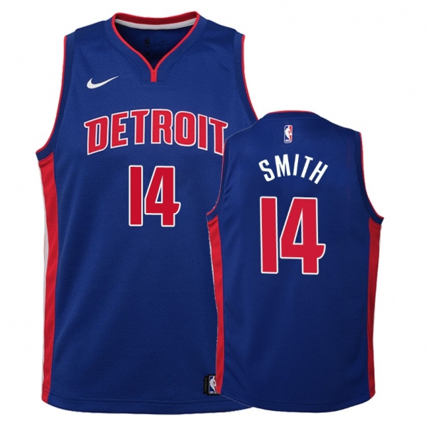 Youth Detroit Pistons #14 Ish Smith Icon Jersey