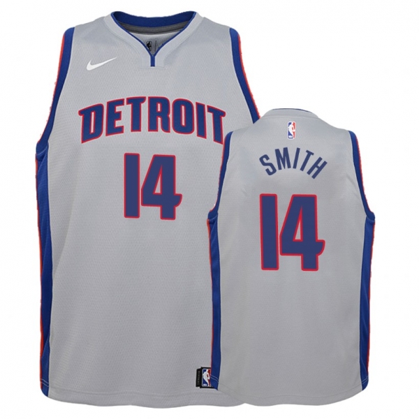 Youth Detroit Pistons #14 Ish Smith Statement Jersey