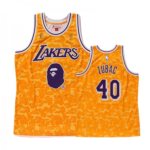 Los Angeles Lakers #40 Ivica Zubac BAPE Jersey