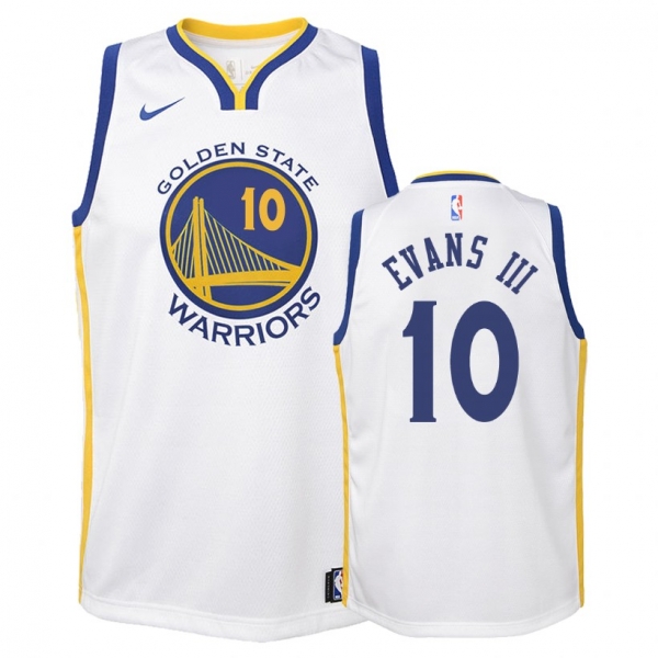 Youth Golden State Warriors Jacob Evans III #10 White Association Jersey