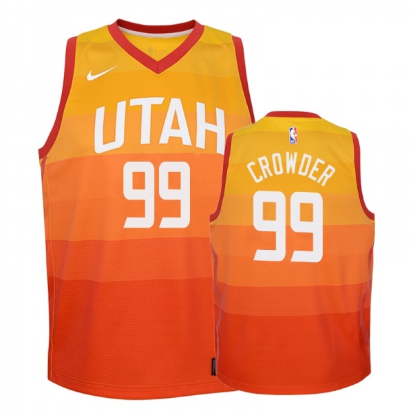 Youth Utah Jazz Jae Crowder #99 Red City Jersey