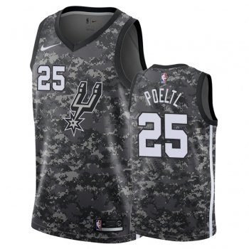 San Antonio Spurs Jakob Poeltl #25 Camo City Jersey