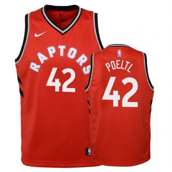 Youth Toronto Raptors #42 Jakob Poeltl Icon Jersey