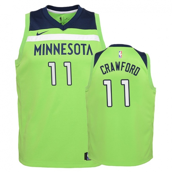 Youth Minnesota Timberwolves #11 Jamal Crawford Statement Jersey