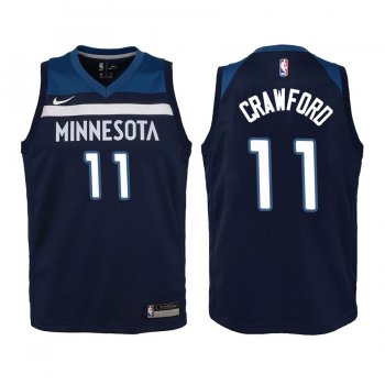 Youth Minnesota Timberwolves Jamal Crawford #11 Navy Icon Edition Jersey