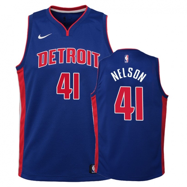 Youth Detroit Pistons #41 Jameer Nelson Icon Jersey