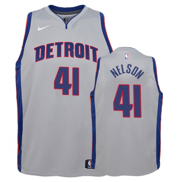 Youth Detroit Pistons #41 Jameer Nelson Statement Jersey