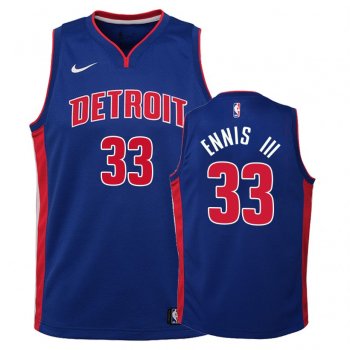 Youth Detroit Pistons #33 James Ennis III Icon Jersey