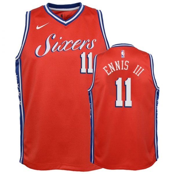 Youth Philadelphia 76ers #11 James Ennis III Statement Jersey