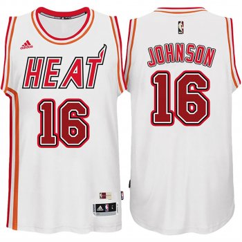 Miami Heat #16 James Johnson Hardwood Classics Jersey