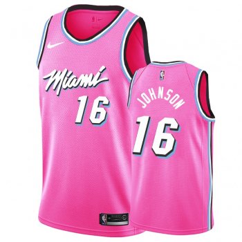 Miami Heat James Johnson #16 Pink Earned Edition Jersey