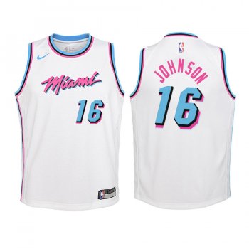 Youth Miami Heat #16 James Johnson City Jersey