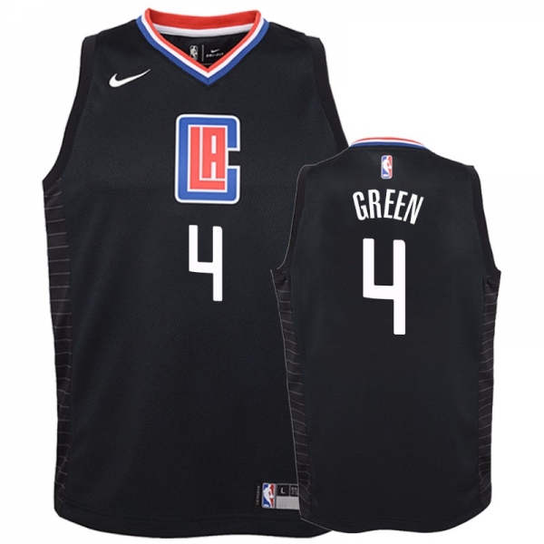 Youth Los Angeles Clippers JaMychal Green #4 Black 18-19 Statement Jersey