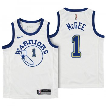 Youth Golden State Warriors JaVale McGee #1 White Hardwood Classic Jersey