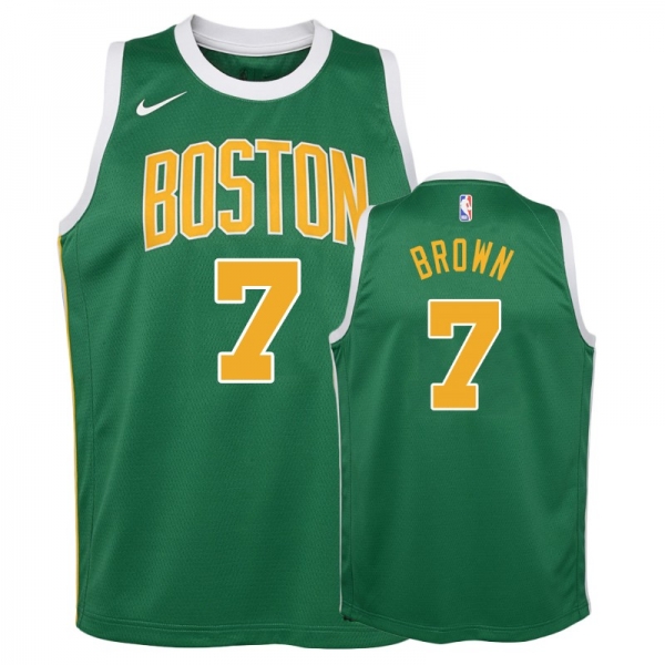 Youth Boston Celtics #7 Jaylen Brown Earned Jersey