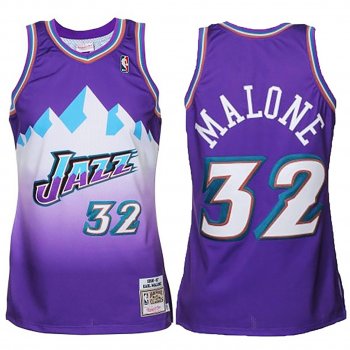 Utah Jazz #32 Karl Malone Hardwood Classics Jersey