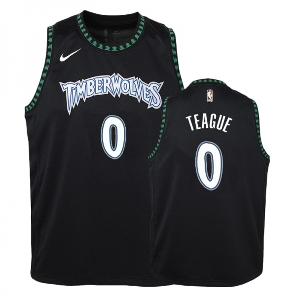 Youth Minnesota Timberwolves Jeff Teague #0 Black Hardwood Classics Jersey