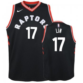 Youth Toronto Raptors Jeremy Lin #17 Black 2018-19 Statement Jersey