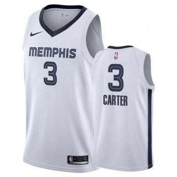 Memphis Grizzlies Jevon Carter #3 White 2018-19 Association Edition Jersey