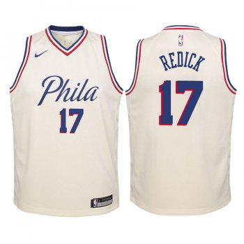 Youth Philadelphia 76ers J.J. Redick #17 Natural City Edition Jersey