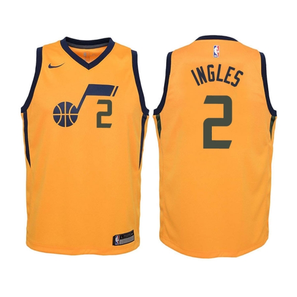 Youth Utah Jazz Joe Ingles #2 Yellow Statement Edition Jersey