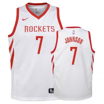 Youth Houston Rockets Joe Johnson #7 White Association Jersey