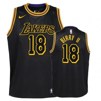 Youth Los Angeles Lakers Joel Berry II #18 Black City Jersey