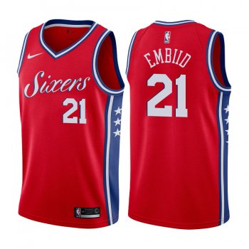 Philadelphia 76ers Joel Embiid #21 Red Statement Jersey