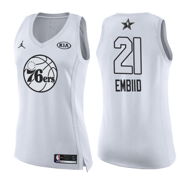 Women's Philadelphia 76ers #21 Joel Embiid All-Star Jersey