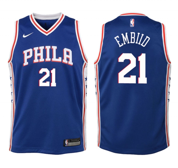 Youth Philadelphia 76ers #21 Joel Embiid Icon Jersey