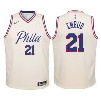 Youth Philadelphia 76ers #21 Joel Embiid City Jersey