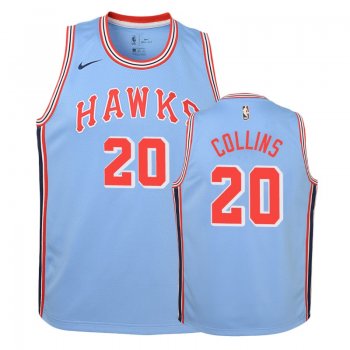 Youth Atlanta Hawks John Collins #20 Blue 2018-19 Hardwood Classics Jersey