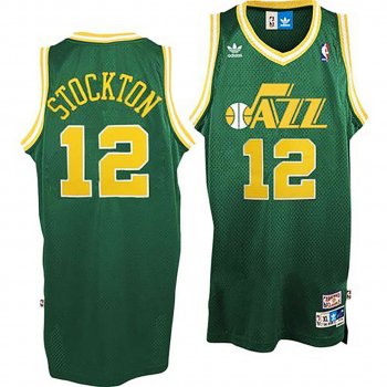 Utah Jazz #12 John Stockton Hardwood Classics Jersey