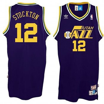 John Stockton Utah Jazz #12 Soul Swingman Purple Jersey