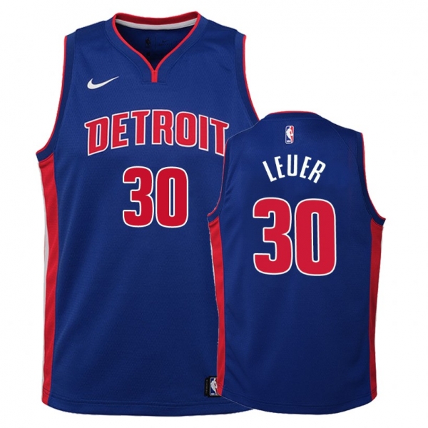 Youth Detroit Pistons #30 Jon Leuer Icon Jersey