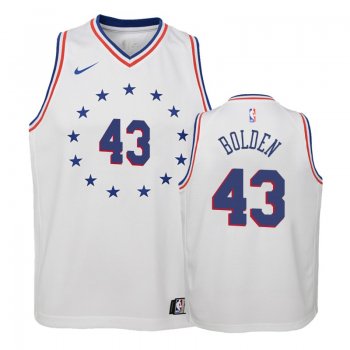 Youth Philadelphia 76ers #43 Jonah Bolden Earned Jersey