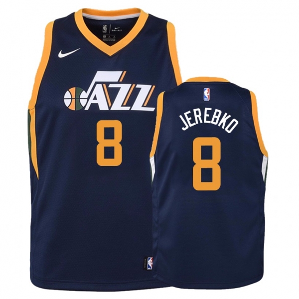 Youth Utah Jazz #8 Jonas Jerebko Icon Jersey