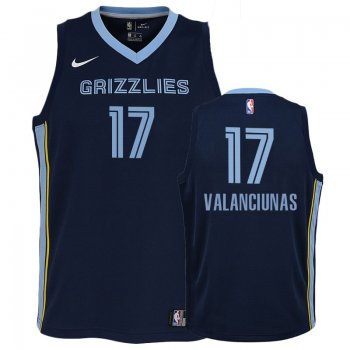 Youth Memphis Grizzlies Jonas Valanciunas #17 Navy Icon Jersey