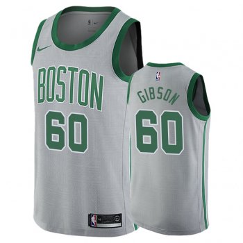 Boston Celtics Jonathan Gibson #60 Gray City Jersey