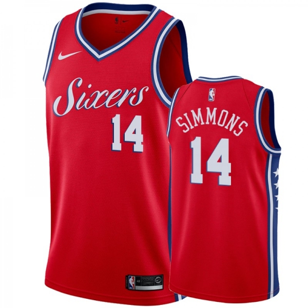 Philadelphia 76ers Jonathon Simmons #14 Red 2018-19 Statement Jersey