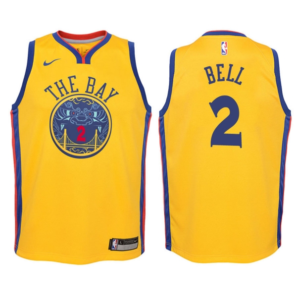 Youth Golden State Warriors #2 Jordan Bell City Jersey