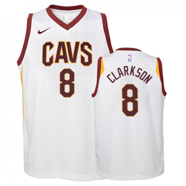 Youth Cleveland Cavaliers Jordan Clarkson #8 White Association Jersey