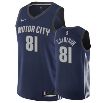 Detroit Pistons #81 Jose Calderon City Jersey