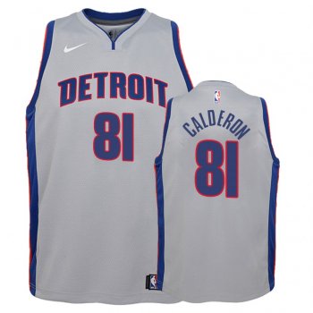 Youth Detroit Pistons #81 Jose Calderon Statement Jersey