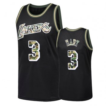 Los Angeles Lakers Josh Hart #3 Black Straight Fire Camo Jersey