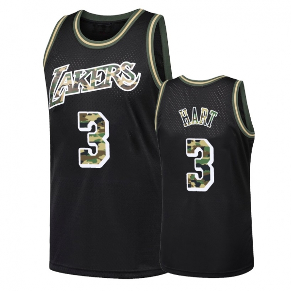 Los Angeles Lakers Josh Hart #3 Black Straight Fire Camo Jersey